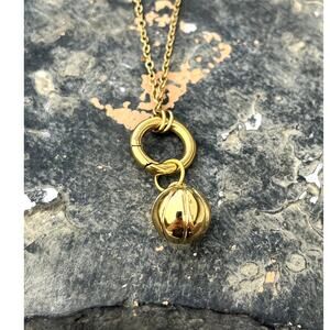 Gold Basketball Charm